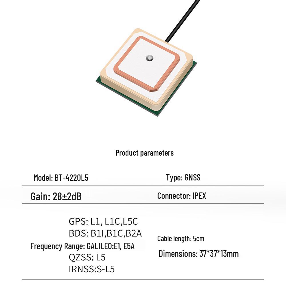 North Sky Dual-Frequency GNSS Antenna with Built-in M9N BeiDou GPS Module (BT-4220L2)