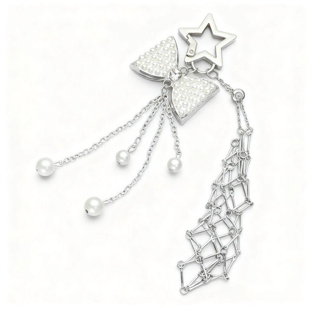 Stainless Steel Metal Net Pocket Lipstick Bag Keychain Silver Color Interchangeable Lip Balm Bag Key Chain Gold Color Y2K