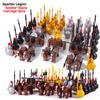 Medieval Age Castle Knights Spartan Warriors Crusader Roman Legion Infantry War Horse Chariot Building Bricks Blocks Figures Toy