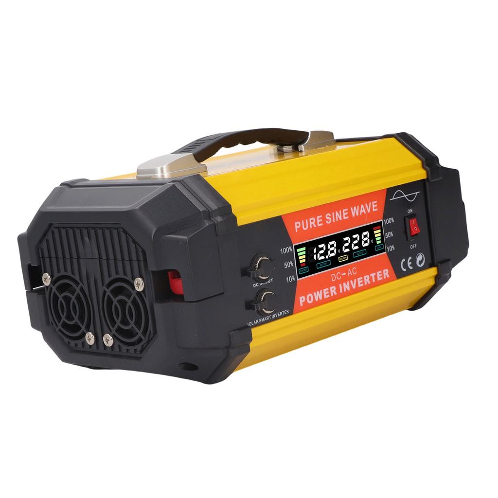 500W Pure Sine Wave Inverter 12V to 220V Sine Wave Solar Inverter with Dual USB LCD Display for Car