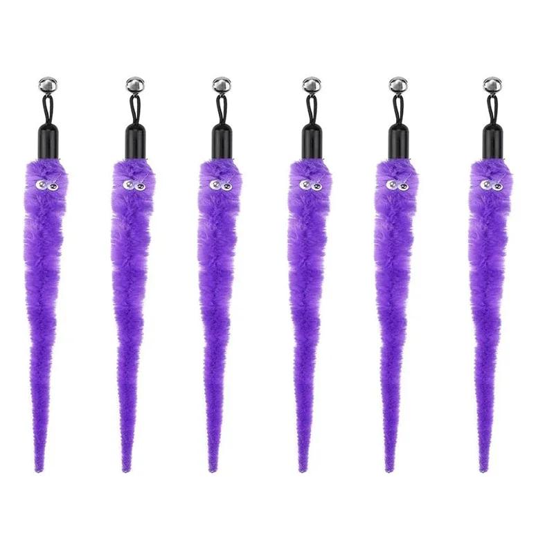 Cat Feather Toy Accessories False Birds Worm Toy with Bell Kitten Cat Toys Interactive Replacement Refill Foam Ball Training