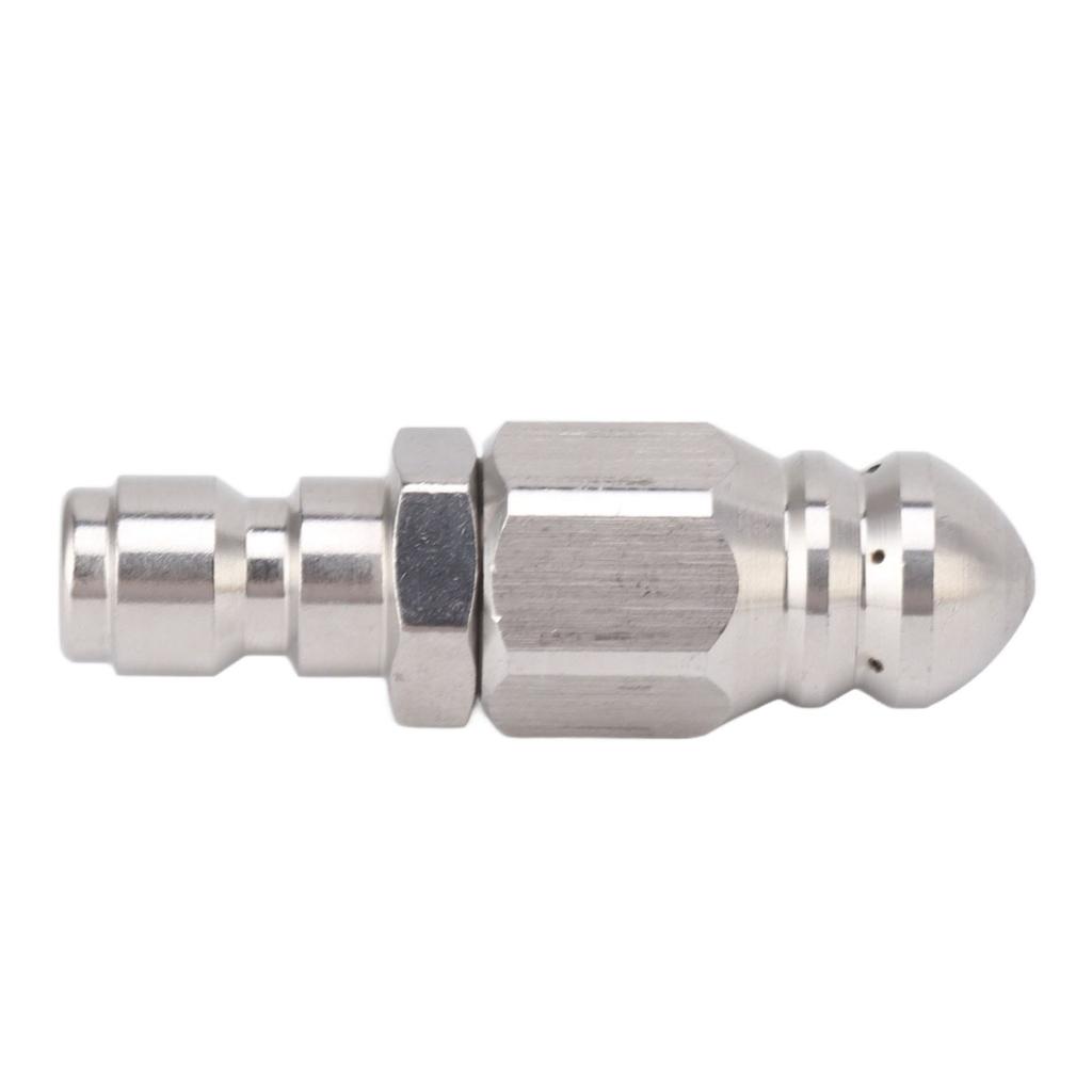 56MM Sewer Jet Nozzle 5000PSI 1 Front 6 Rear Stainless Steel Sewer Jet Nozzle for Pipe Unclogging