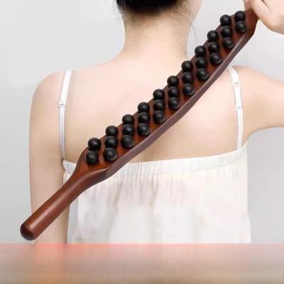 Bastão de massagem com 35 esferas para dragagem de meridianos de corpo inteiro e massagem abdominal