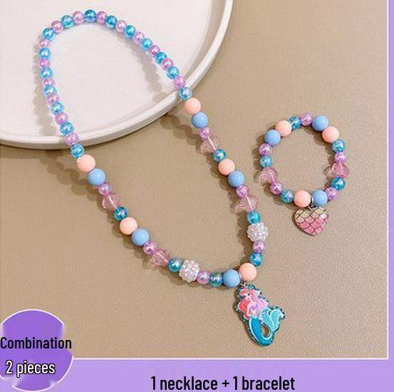 Frozen Princess Kids' Necklace & Bracelet Gift Set for Christmas or Birthday