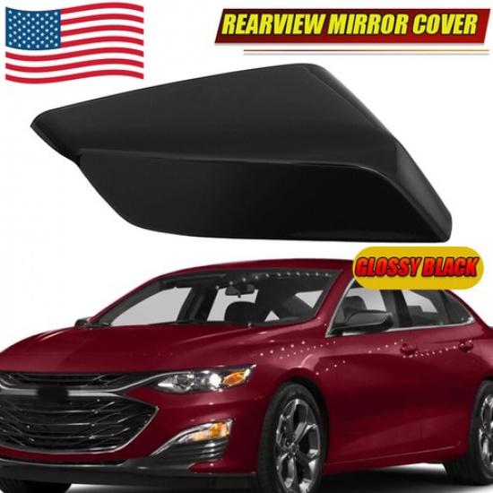 Fits 2016-2022 Chevrolet Malibu Right Side Mirror Cap Cover Trim Glossy Black US