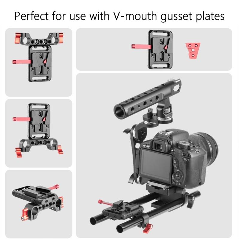 Lightweight 15mm Railblock 15mm Rod Clamp with 1/4inch Thread for 15mm DSLR Camera Rig Shoulder Support Rail Systems
