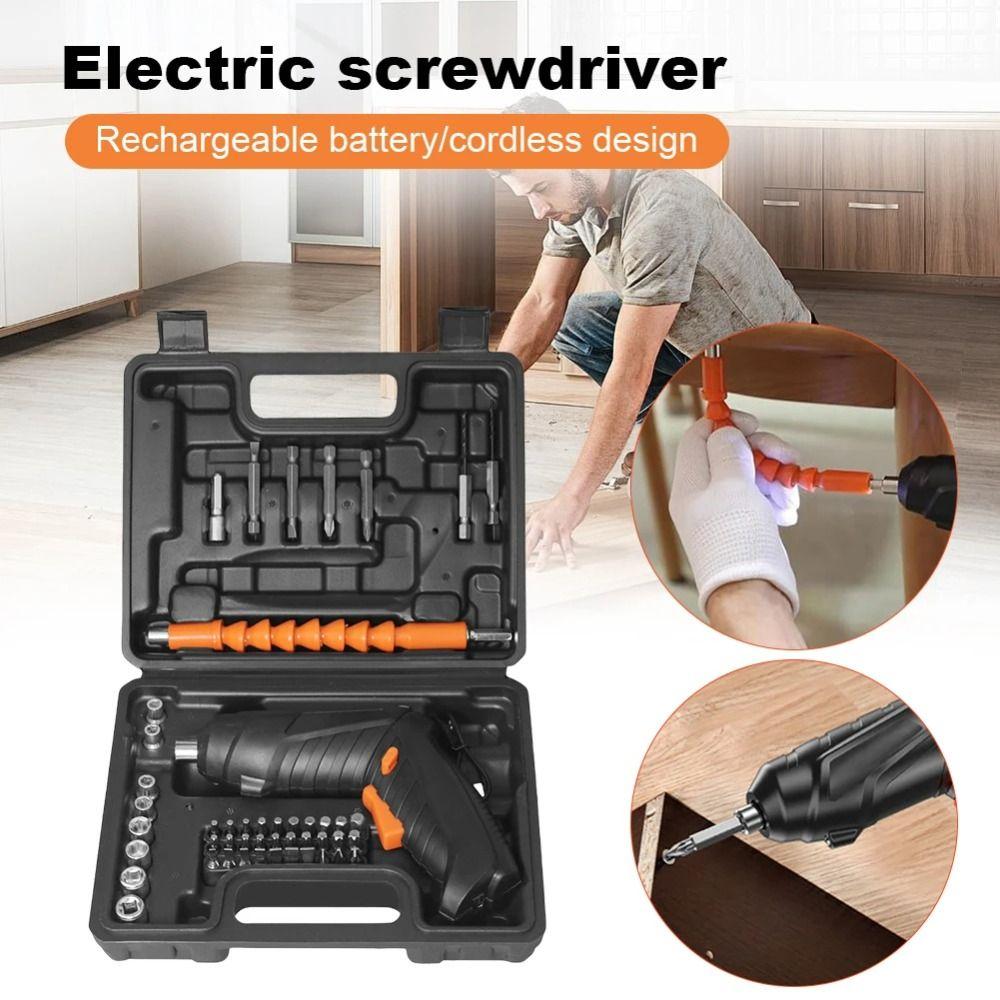 Multifunctional Electric Screw Driver USB Charging Cordless Screwdriver  Drill Driver