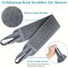 3pcs Exfoliating Back Scrubber Set Bath Shower Back Scrubber Belt With Glove And Loofah