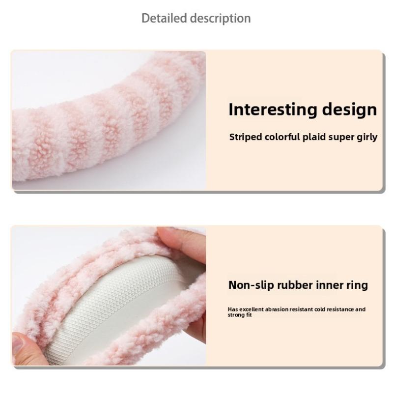 Car Steering Wheel Cover Lamb Fern Warm and Anti-freeze Car Simple Handle Cover Anti-slip Wear-resistant Car Interior Supplies