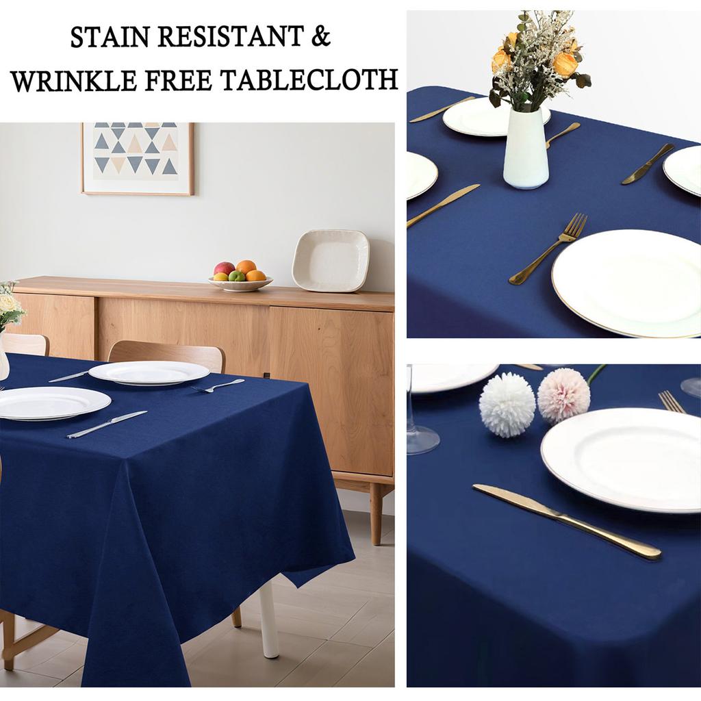 Solid Color Rectangle Tablecloth Dustproof Anti-scratch Dining Table Cover for Wedding Party Exhibition Advertising Decoration