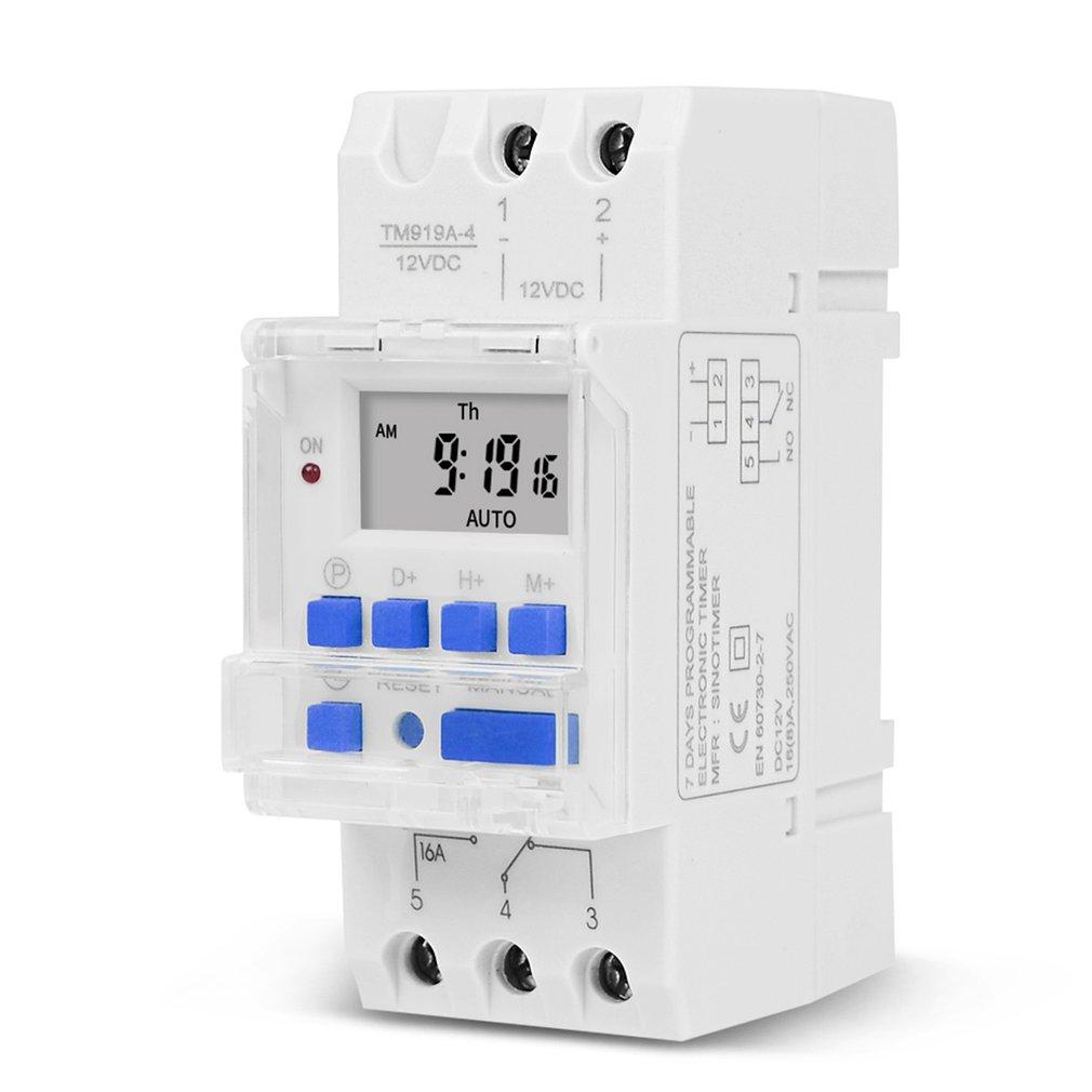 TM919A Time Controller 16A Din Rail Mount Electronic Weekly 7 Days Programmable Digital Industrial Relay Timer Switch Wholesale