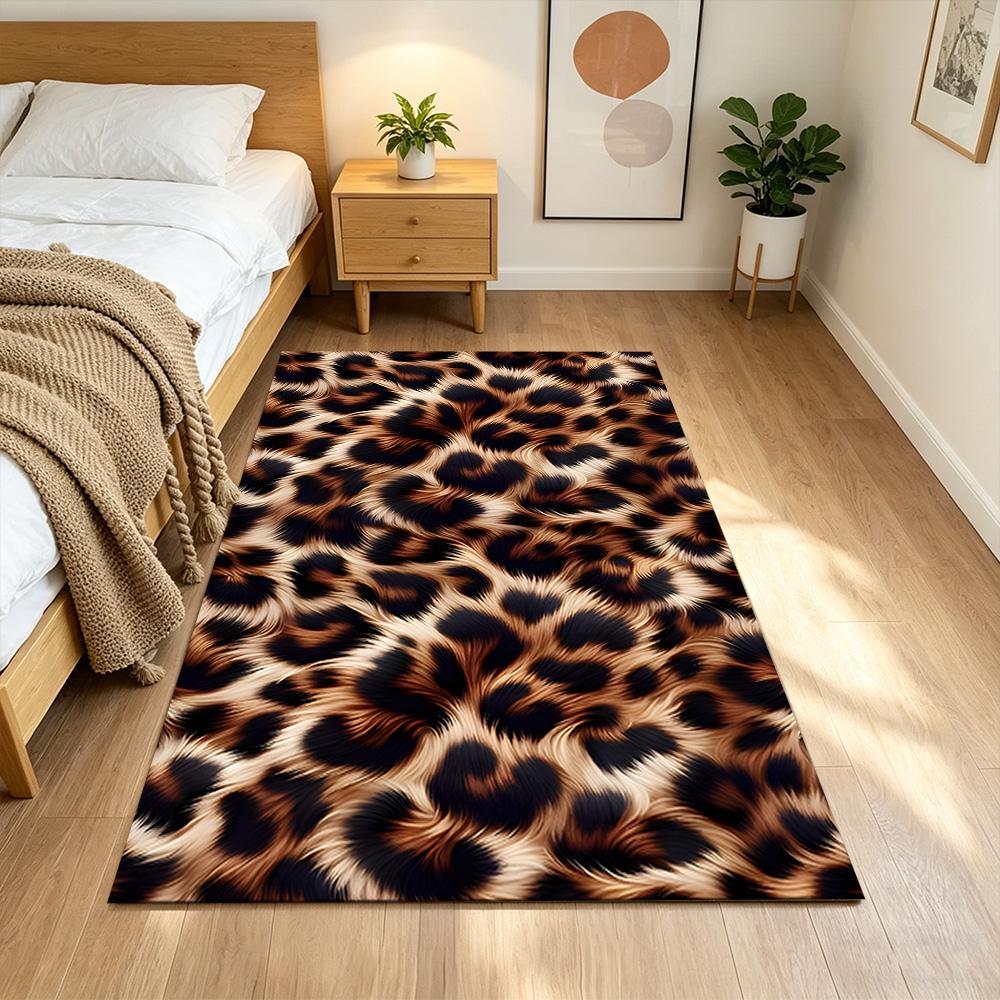 Tiger Stripe Pattern Close-up Non-Slip Home Carpet Design for Office Decor Living Room Bedroom Gift