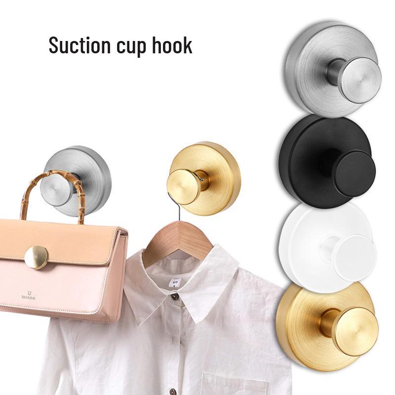 Stainless Steel Traceless Vacuum Suction Cup Hook for Kitchen and Bathroom Towels
