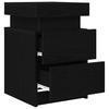 Nightstand Black Oak Effect 35 x 39 x 55 cm Engineered Wood