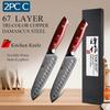 WXCOO 7inch Santoku Knives Kitchen Japanese Damascus Steel VG10 Meat Cutting Fruit Knife Kitchen Cooking Knife Wooden Handle