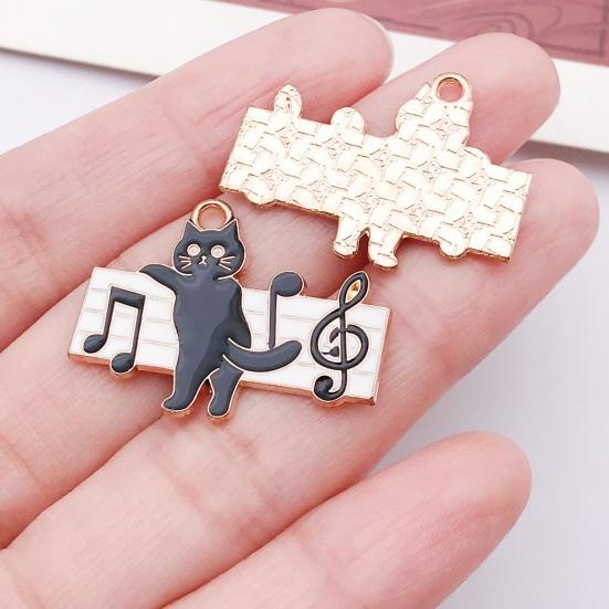 10 ks Roztomilá kočičí přívěsky na šperky Smaltované zvířecí přívěsky Černá koťátka Přívěsky na náramky pro DIY výrobu šperků Náhrdelníky Náušnice Klíčenky