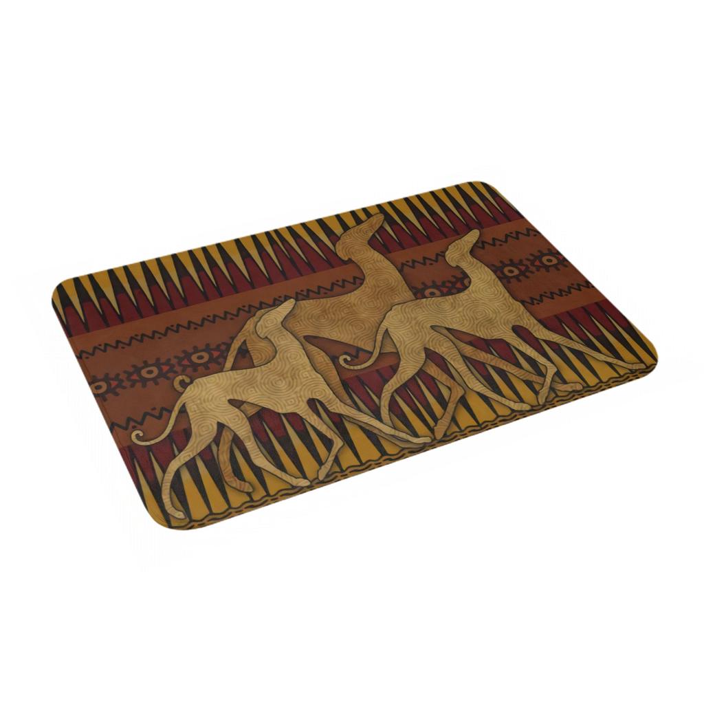 Greyhound Whippet Dog Floor Door Bath Kitchen Mat Anti-Slip Indoor Hound Doormat Living Room Entrance Carpet Rug