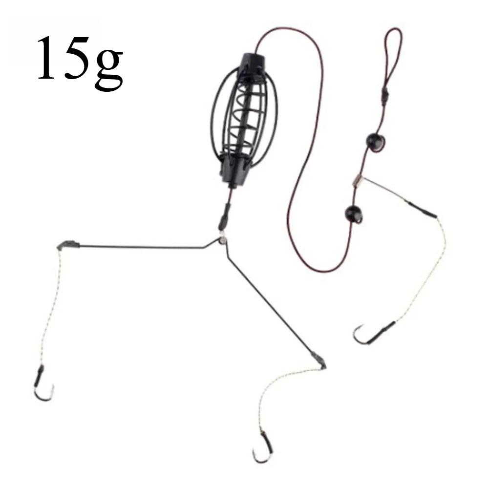 

1 шт. Кормушка для ловли карпа, рыболовные приманки, клетки, крючки, оснастка, набор снастей для ловли методом, приманка, клетка, рыболовные инструменты 15g чёрный