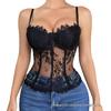 European & American Summer Lace See-Through Camisole Corset Bustier for Women