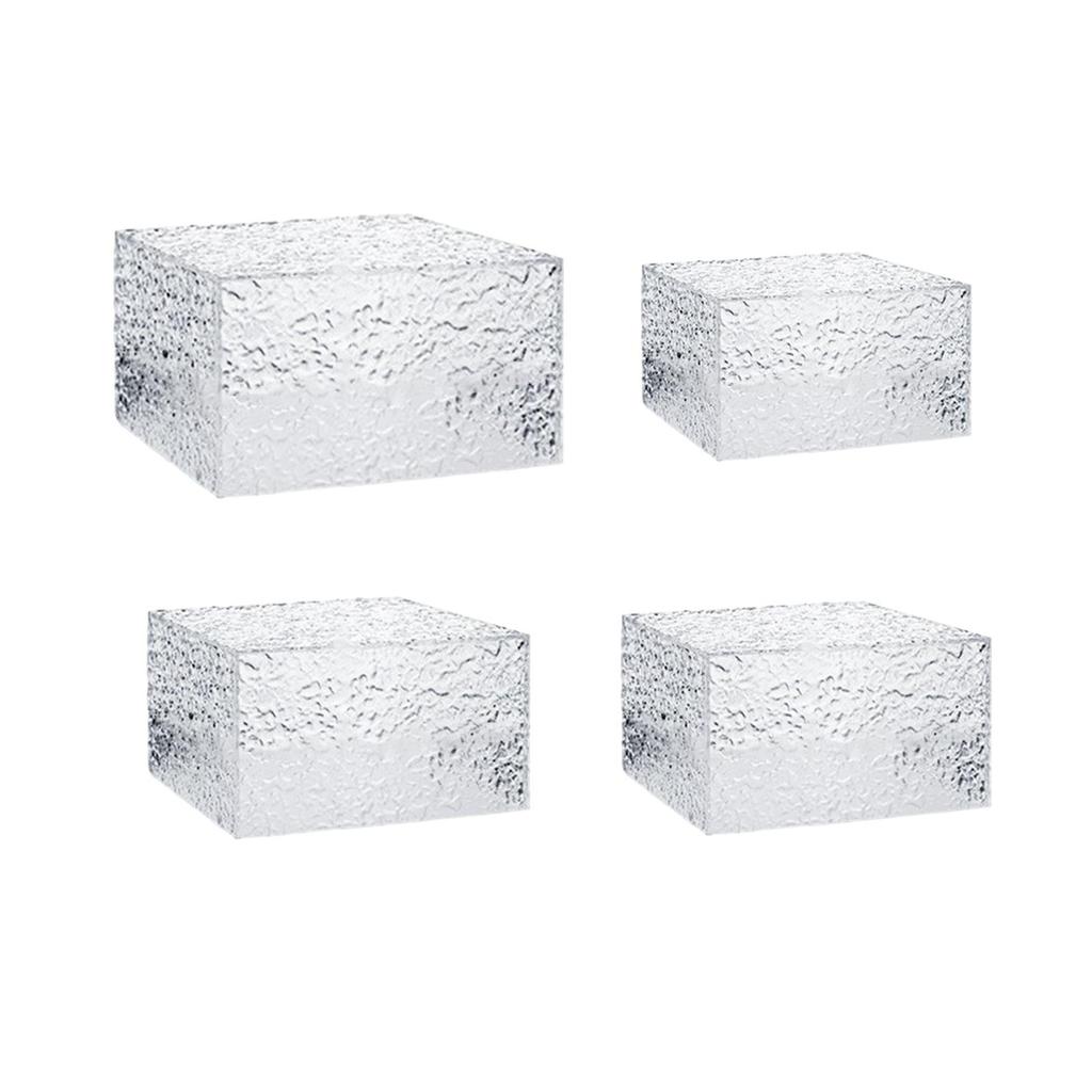 Acrylic Cube Display Box Riser 5 Sided Food Display Stand Buffet Riser for Jewelry Collectibles Cosmetics Collection Cake