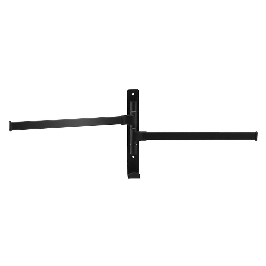 Towel Bar Wall Mounted Rotating Collapsible Space Aluminum Towel Rack for Bathroom