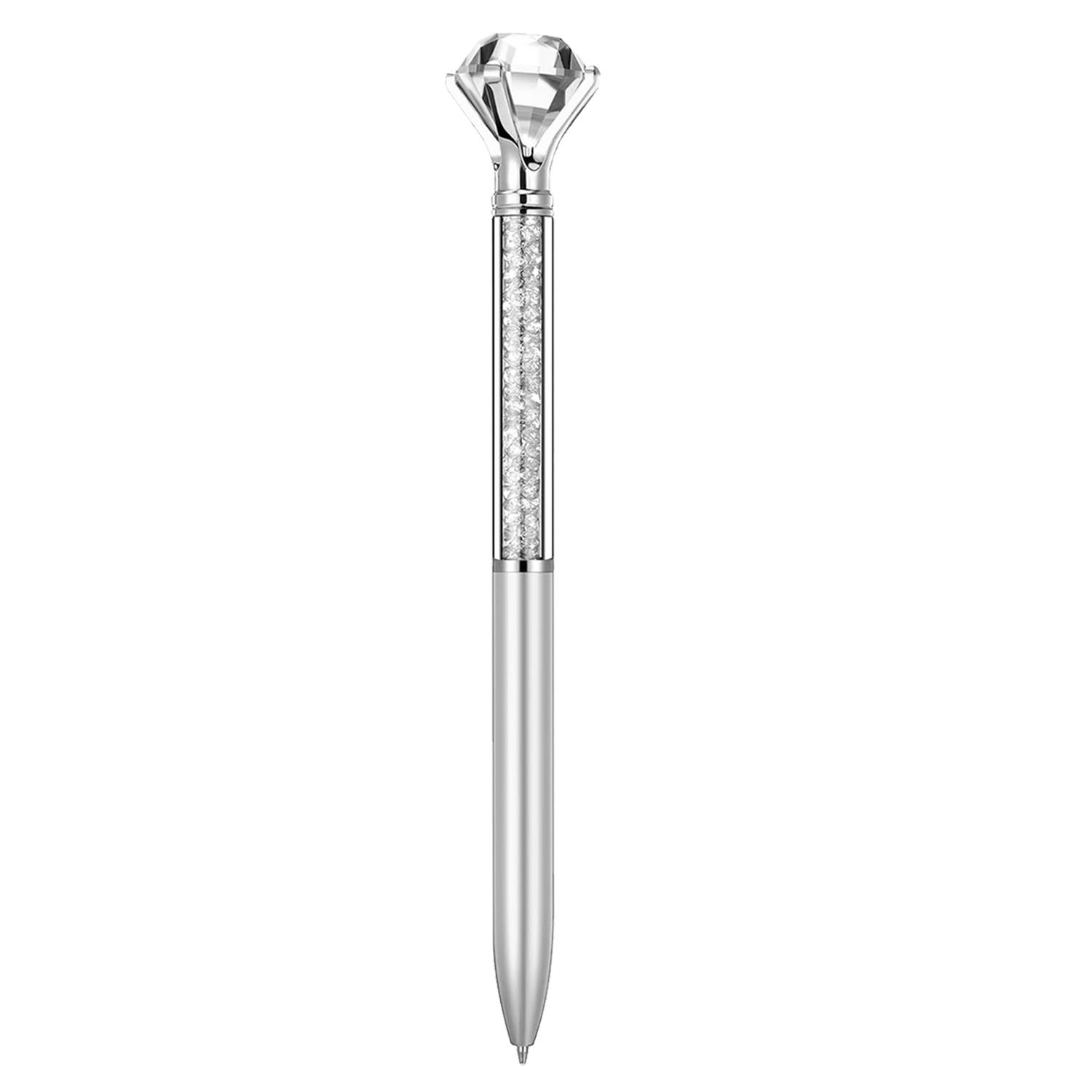 

24 шт. Великі кришталеві алмазні ручки Різдвяний подарунок Блискуча кулькова ручка Ручки з чорним чорнилом Підходять для шкільного канцелярського приладдя sliver чорний