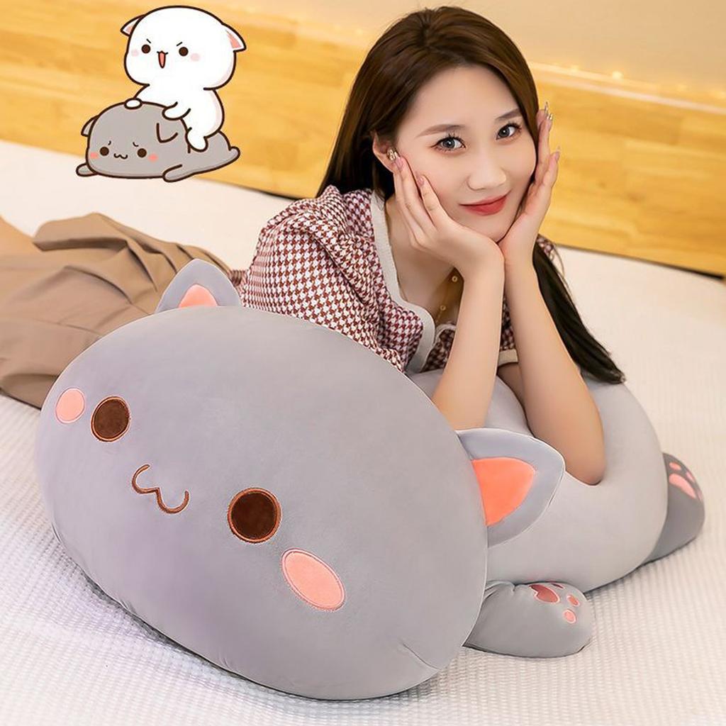 Soft Peach Cat Pillow Plush Toy Doll