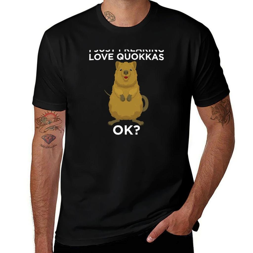 Funny Marsupial Animal Lover Love Quokkas Print Tshirt Quick Dry Sports Short Sleeve Tee
