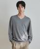 Wednesday Oasis Washable Minimal V-Neck Knit_Gray(Wc26-Kn20)