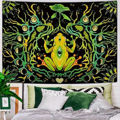 VIKAMA Fantasy Frog Tapestry Eyes Vine Children's Room Bohemian Bedroom Wall Hanging Theme Room Home Decor