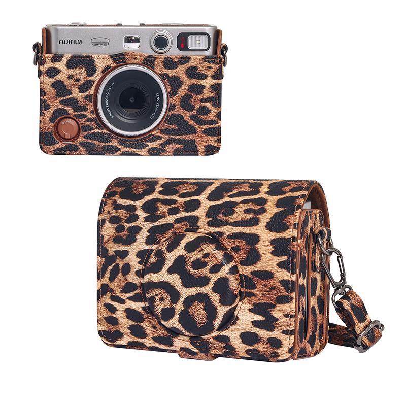 

[Фотолаборатория] Чехол для камеры Instax Mini EVO из ПУ кожи, мягкий защитный чехол с ремешком CAA46 коричневый