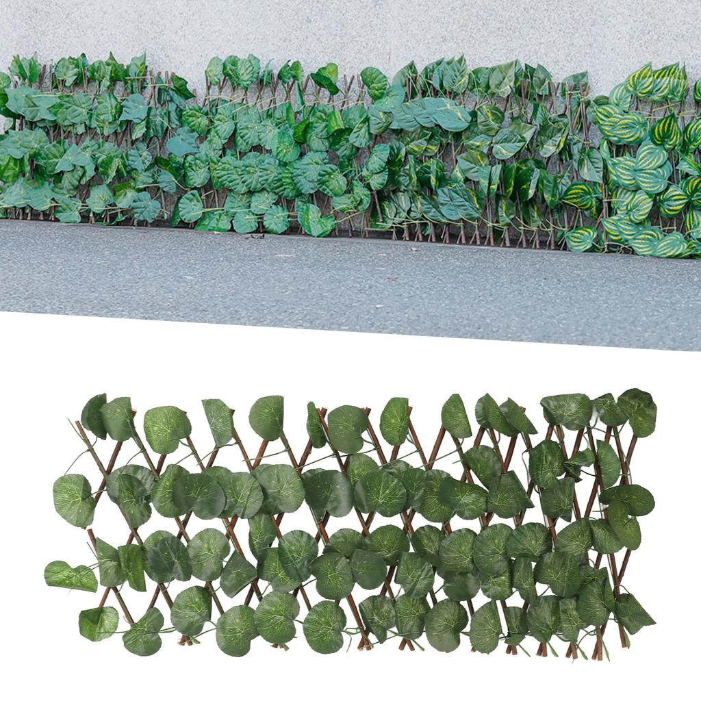 Artificial Hedges Fence Simulation Expandable Sun Waterproof Artificial Topiary Hedge Plant for Garden