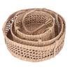 Hanging Fruit Basket Rattan 3 Tiers Multifunctional Foldable Elegant Style Easy Installation