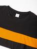 Men's Color Block Casual Round Neck Long Sleeve Sports T-shirt