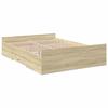 VidaXL Cadre de lit et tiroirs chêne sonoma 120x200 cm bois ingénierie, lit, lit de rangement, cadre de lit double, lit 3280302