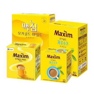 Dongsuh Maxim Mochagold Mild Coffee Mix 12g x 50 Pezzi , 100 Pezzi / Zero Sugar Coffee Mix 11.5g x 50 Pezzi , 80 Pezzi (7 Opzioni)