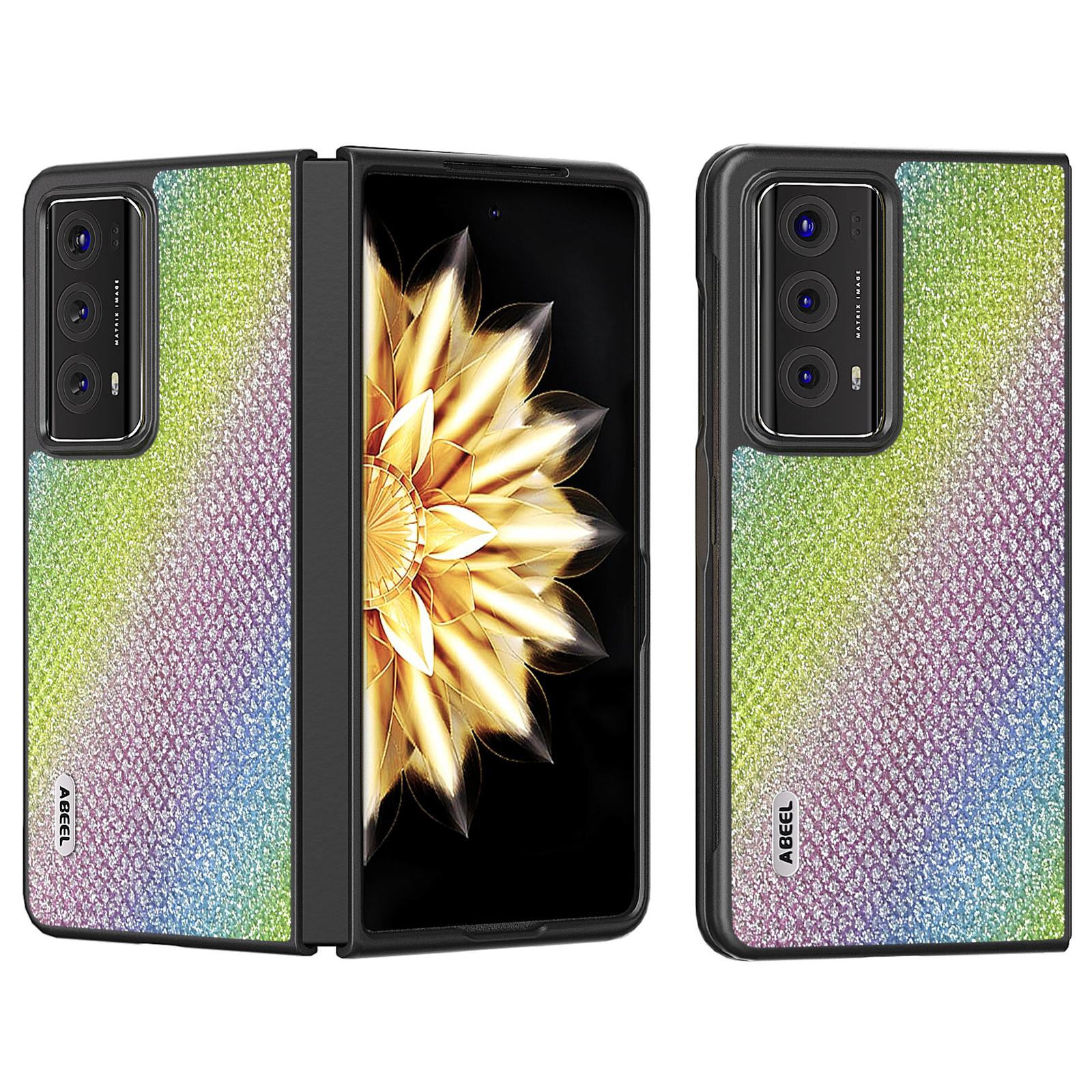 

ABEEL For Honor Magic V2 5G PU Leather Coated PC Cover Rhinestone Texture Folding Phone Case Multi-color