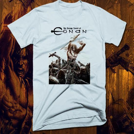 

Retro Conan The Barbarian T-Shirt Savage Conqueror Of Thrones Vintage New tee XL