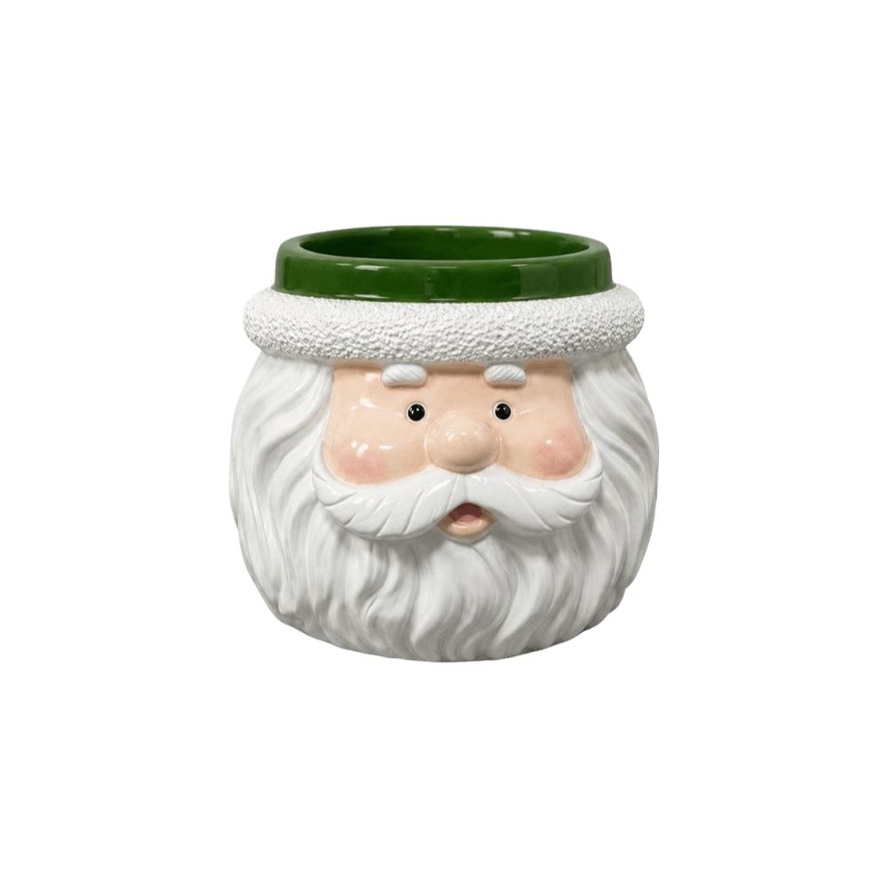 Resin Christmas Ornaments Cartoon Tabletop Plant Planter Santa Claus Flower Pot  Home
