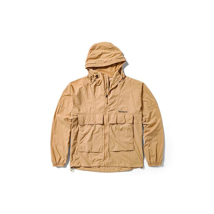 Timberland Wheat Multi-Pocket Hooded Outdoor Windproof Jacket A41VF-EH3 L