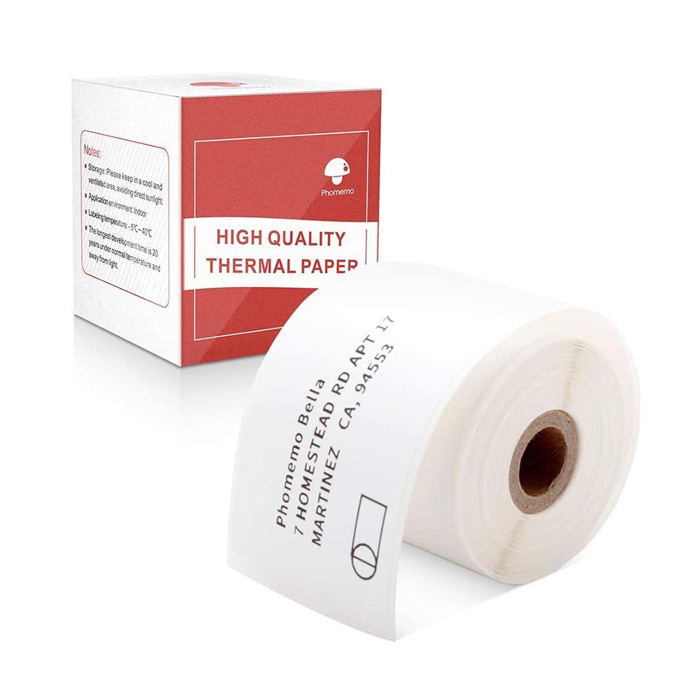 Phomemo 40x60mm White Thermal Labels, Self-Adhesive Square 130 labels