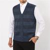 Gilet Ispessito da Uomo Anziano di Mezza Età Gilet Maglione Autunno Inverno Scollo a V Cardigan Gilet Maglia di Lana