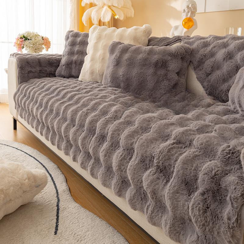 

Подушка для дивана, зимняя утолщенная флисовая подушка, нескользящий кожаный чехол для дивана, ткань 70*150cm