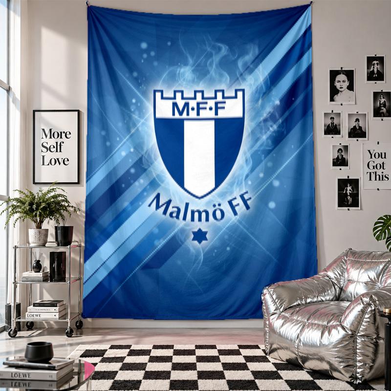 Malmö FF Gobelin Dekoracja Domu Tkanina Wisząca na Ścianę do Sypialni Salonu Tło