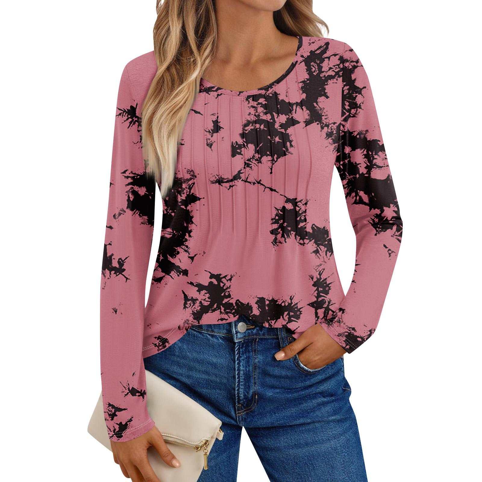 

Женские рубашки с длинным рукавом, графические футболки, повседневные базовые топы, пуловеры XL арбуз красный