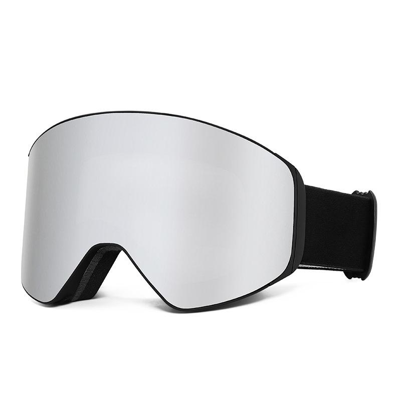 Adult magnetic ski goggles custom double-layer anti-fog outer ski goggles