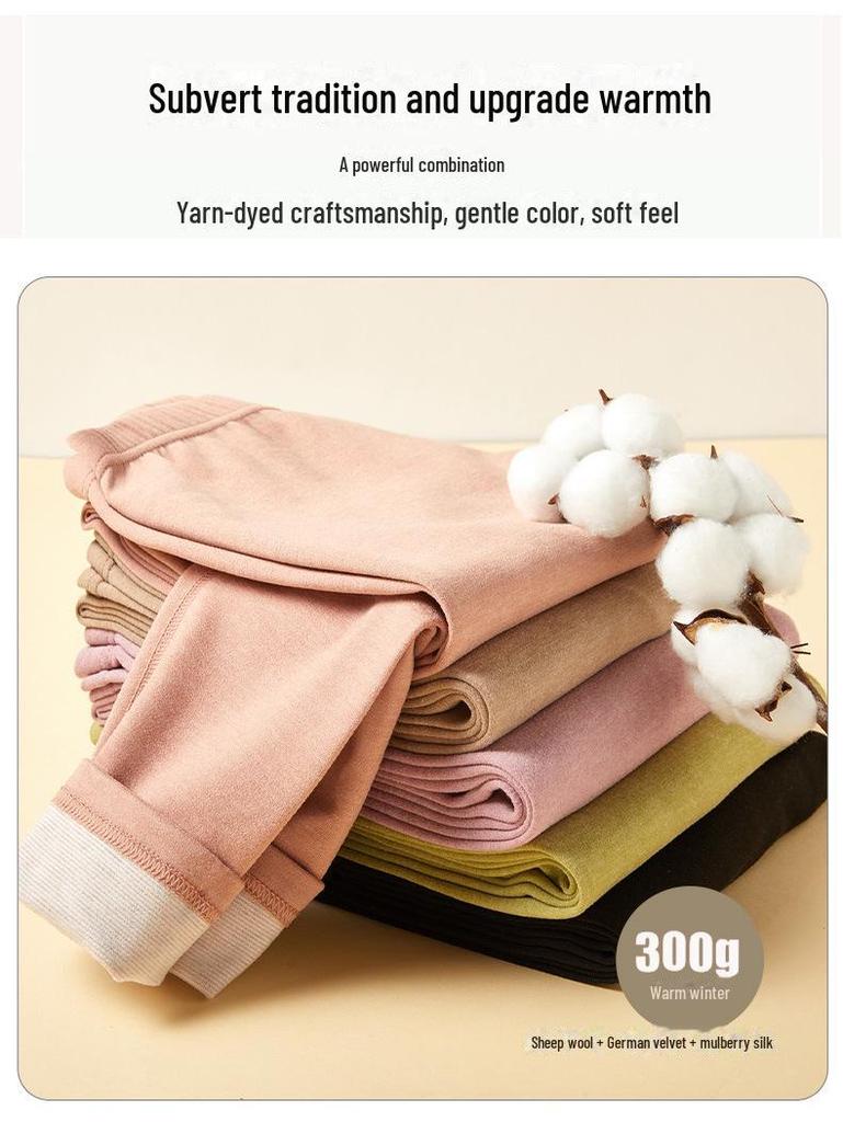 Wolle Seide Thermounterwäsche Set: Nahtloser, selbstwärmender Samt für Männer & Frauen - Perfekt für Herbst und Winter