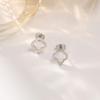 Elegant Four-Leaf Clover Jewelry Set: Bracelet, Necklace, and Earrings