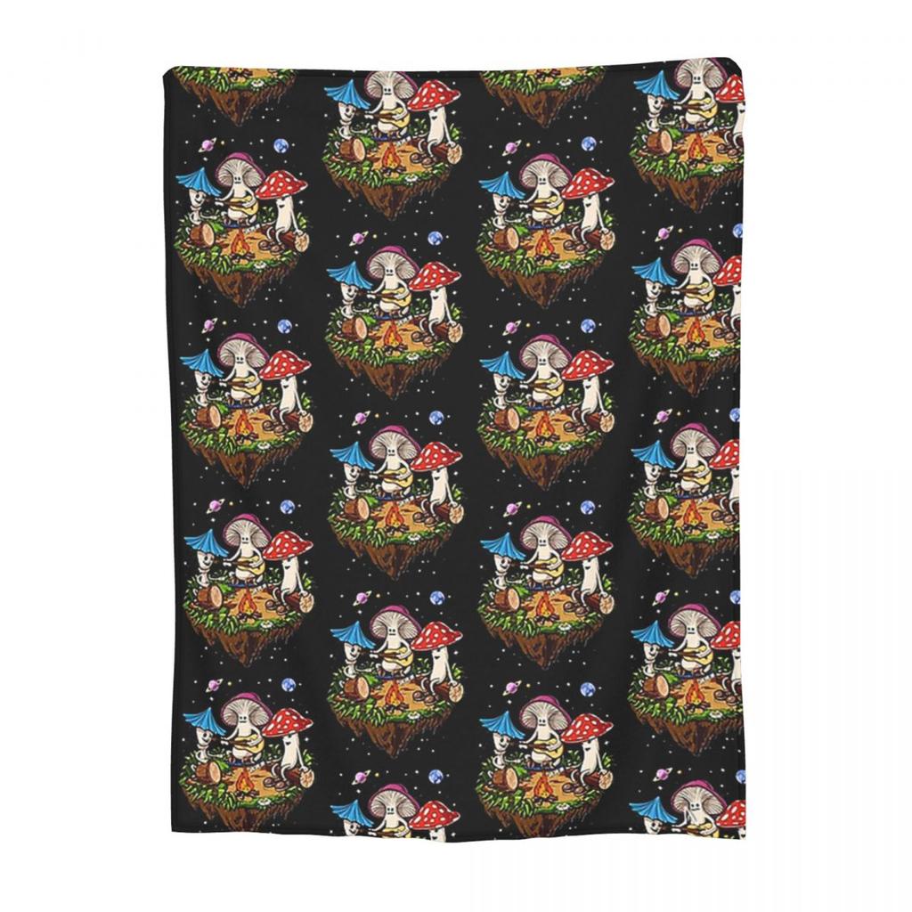 Hippie Magic Mushroom Blanket Flannel Multi-function Throw Blankets Sofa Throw Blanket For Home Outdoor Throws Bedspread Quilt