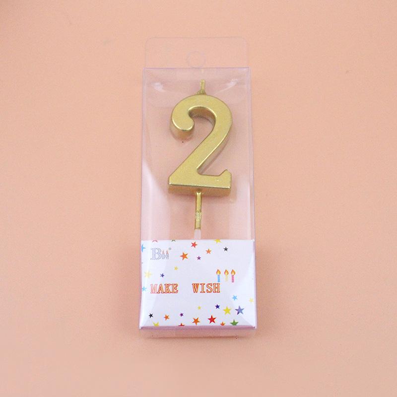 Golden Number Candles 0-9 Birthday Cake Candles High Quality Local Gold Number Candles